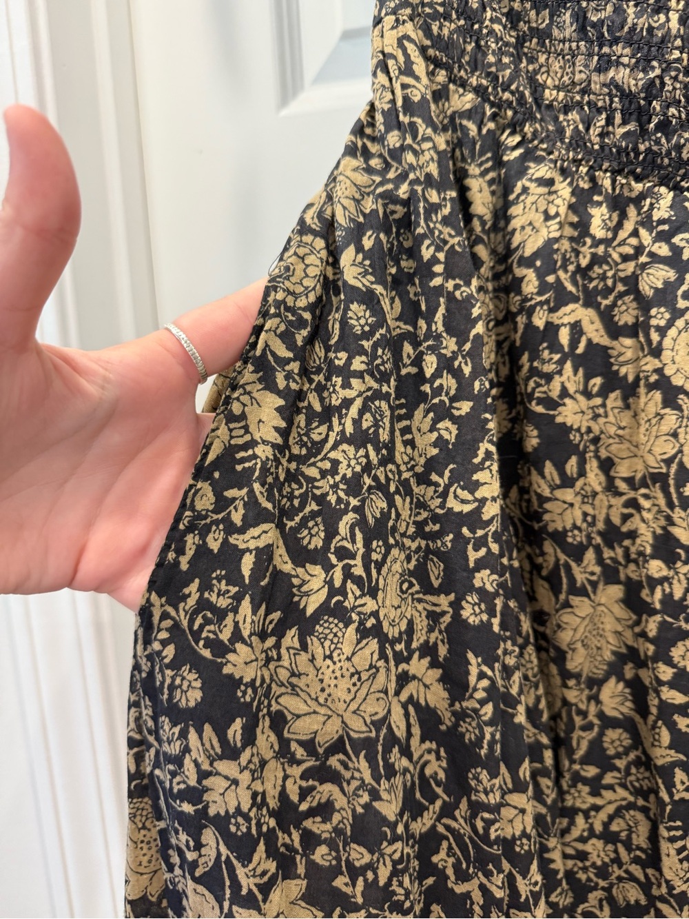 Free People Black and Tan Floral Maxi Dress - Picture 2 of 7